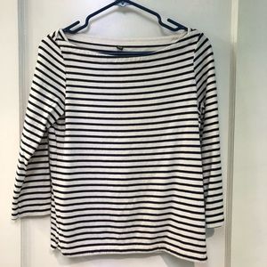 Uniqlo striped boatneck 3/4 sleeves T-shirt
